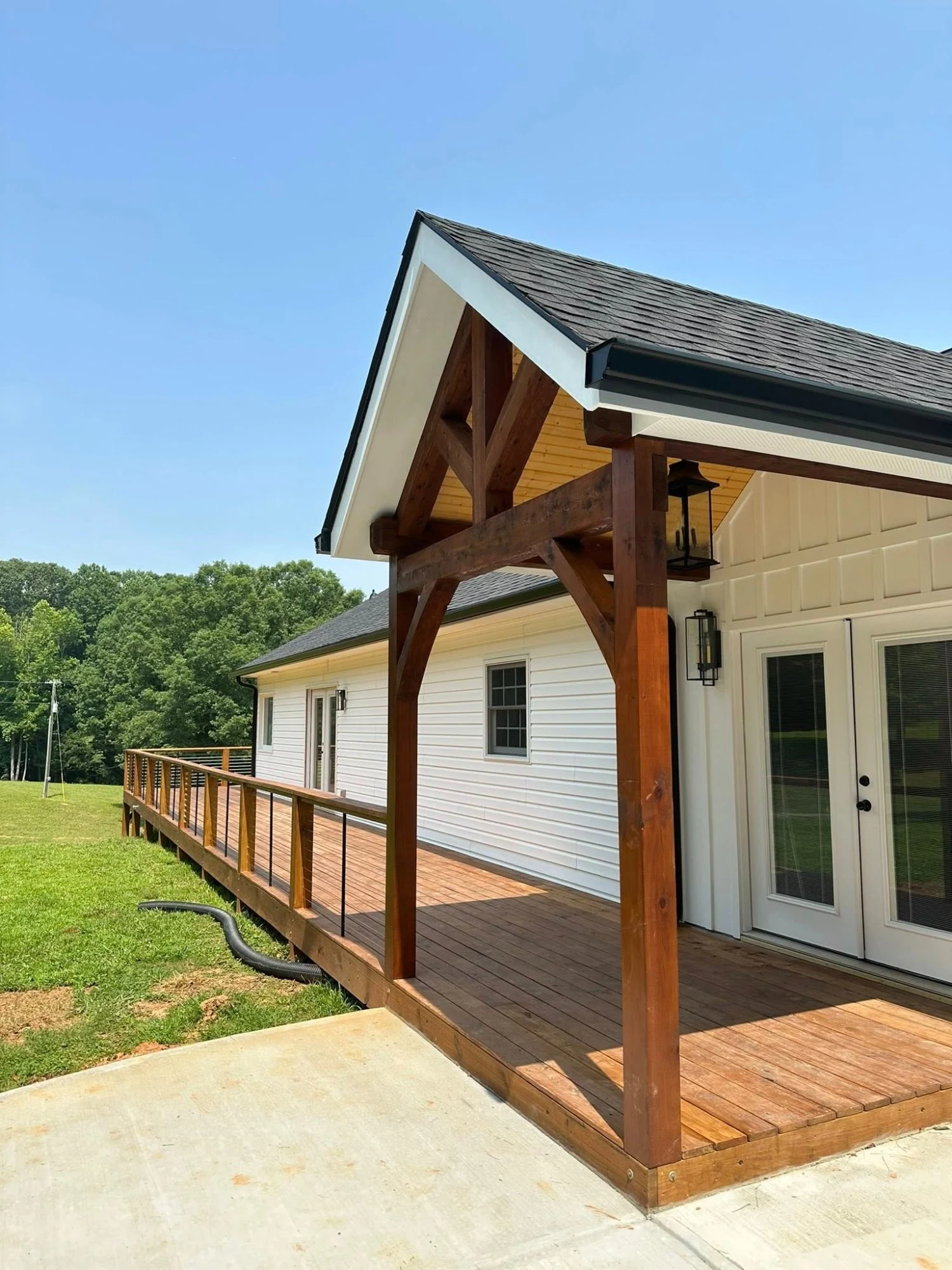 Timber Frame Covered Deck